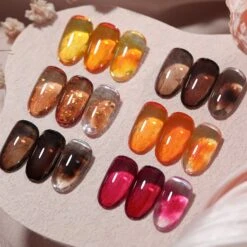 6 Colors Orange Brown Jelly Gel Set Crystal Amber 7ml -Born Pretty Salon 59238 CJT 2