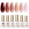 6 Colors Jelly Gel Polish Set Wild Roses 7ml