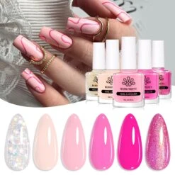 6 Colors BORN PRETTY Pink Nail Polish Set 10ml -Born Pretty Salon 59283 ZHU 2