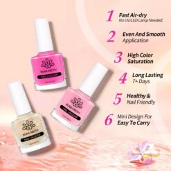 6 Colors BORN PRETTY Pink Nail Polish Set 10ml -Born Pretty Salon 59283 ZI 3