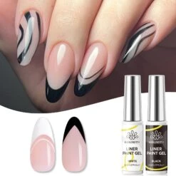 2 Colors Black White Liner Paint Gel 8ml