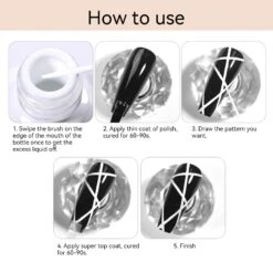 2 Colors Black White Liner Paint Gel 8ml -Born Pretty Salon 59284 ZI 7 0dae982f 5e12 43db 9d3e 20e63b0c053a