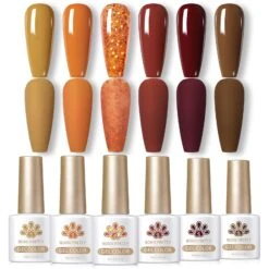6 Colors Gel Polish Set Maple Caramel 7ml