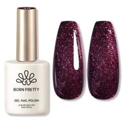 Hema-Free Red Glitter Color Gel Polish #48 15ml