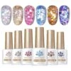 6 Colors BORN PRETTY Glitter Sequins Gel Polish Set Fireworks Series 7ml