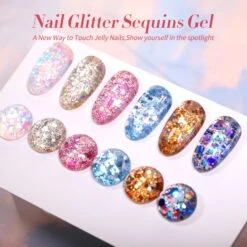 6 Colors BORN PRETTY Glitter Sequins Gel Polish Set Fireworks Series 7ml -Born Pretty Salon 59460 ZI 5
