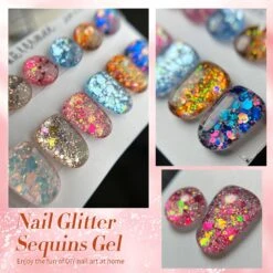 6 Colors BORN PRETTY Glitter Sequins Gel Polish Set Fireworks Series 7ml -Born Pretty Salon 59460 ZI 7