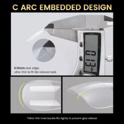 No Brand 288pcs Short Coffin Pre-File Nail Tips 12 Different Sizes -Born Pretty Salon 59484 ZI 4