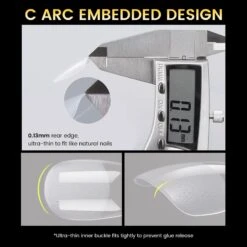 No Brand 288pcs Short Oval Pre-File Nail Tips 12 Different Sizes -Born Pretty Salon 59485 ZI 4