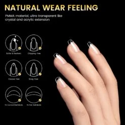 No Brand 288pcs XS Coffin Pre-File Nail Tips 12 Different Sizes -Born Pretty Salon 59486 ZI 1