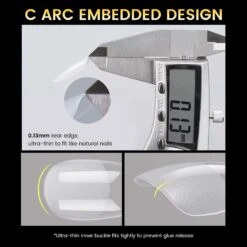 No Brand 288pcs XS Coffin Pre-File Nail Tips 12 Different Sizes -Born Pretty Salon 59486 ZI 4