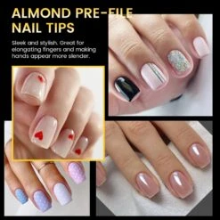 No Brand 288pcs XS Square Pre-File Nail Tips 12 Different Sizes -Born Pretty Salon 59487 ZI 2