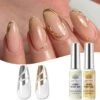 2 Bottles Mirror Metal Silver & Gold Liner Gel 8ml