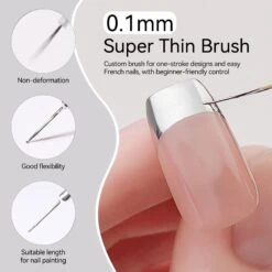 2 Bottles Mirror Metal Silver & Gold Liner Gel 8ml -Born Pretty Salon 59515 ZI 2