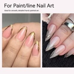 2 Bottles Mirror Metal Silver & Gold Liner Gel 8ml -Born Pretty Salon 59515 ZI 4