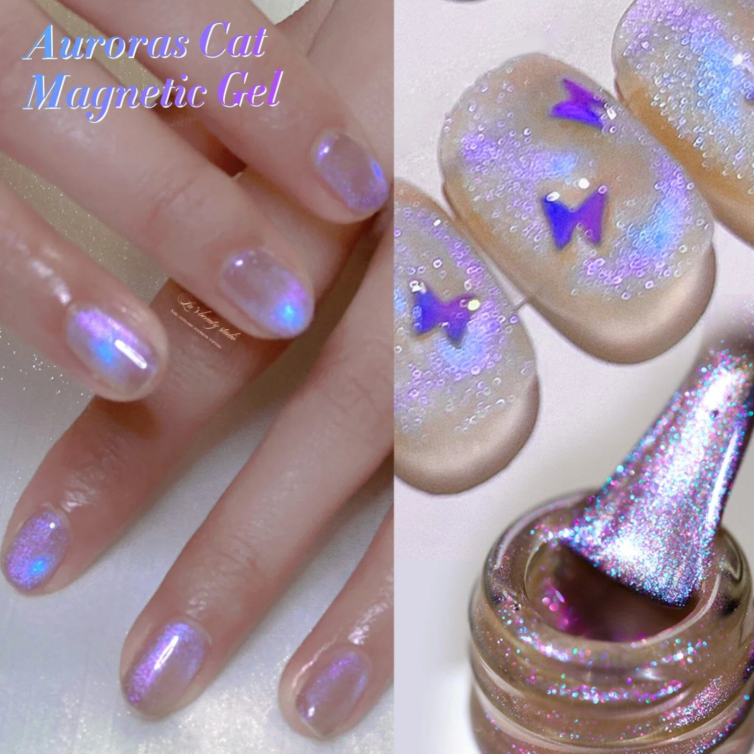 4 Colors Auroras Cat Magnetic Gel Polish Set 5ml 5 4 Colors Auroras Cat Magnetic Gel Polish Set 5ml - Image 5