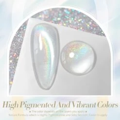 Iridescent Ceramic Cat Magnetic Gel Polish 15ml -Born Pretty Salon 59583s