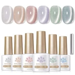 6 Colors Milky Jelly Cat Magnetic Gel Polish Set 7ml