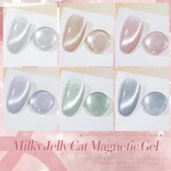 6 Colors Milky Jelly Cat Magnetic Gel Polish Set 7ml -Born Pretty Salon 59591 ZI 1