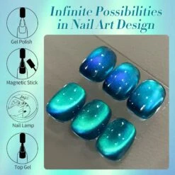 Sea Blue Cat Magnetic Gel Polish 15ml -Born Pretty Salon 59612 ZI 5 0adf26e4 ecb0 4304 9e18 84b0eca1f6ad