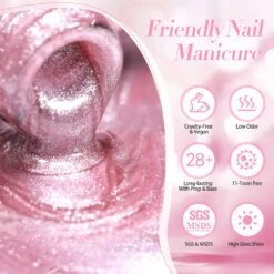 Jelly Pink Cat Magnetic Gel Polish 15ml -Born Pretty Salon 59613a