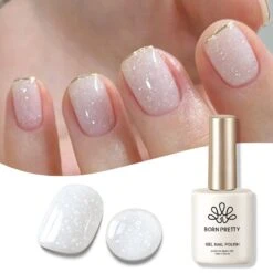 White Snow Glitter Jelly Gel Polish 15ml