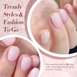 Pink Snow Glitter Jelly Gel Polish 15ml -Born Pretty Salon 59678 ZI 3