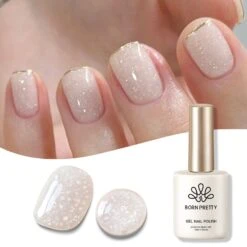 Nude Snow Glitter Jelly Gel Polish 15ml
