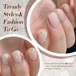 Nude Snow Glitter Jelly Gel Polish 15ml -Born Pretty Salon 59679 ZI 3