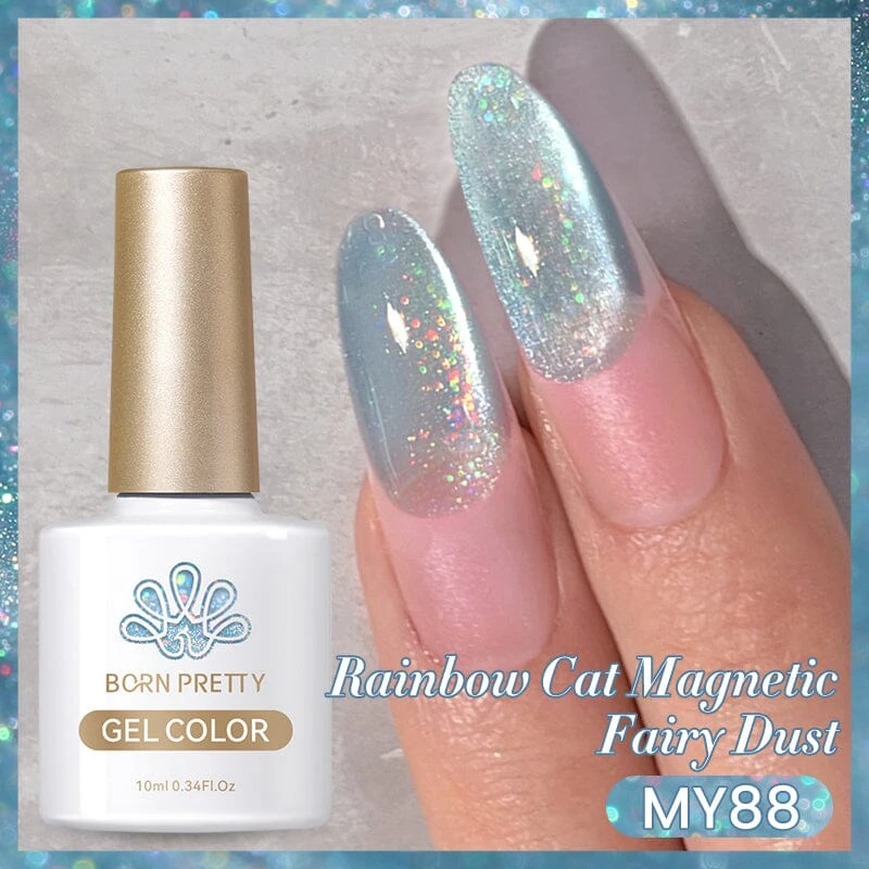 Water Light Rainbow Cat Magnetic Gel Polish MY84-MY89 10ml 11 Water Light Rainbow Cat Magnetic Gel Polish MY84-MY89 10ml - Image 11
