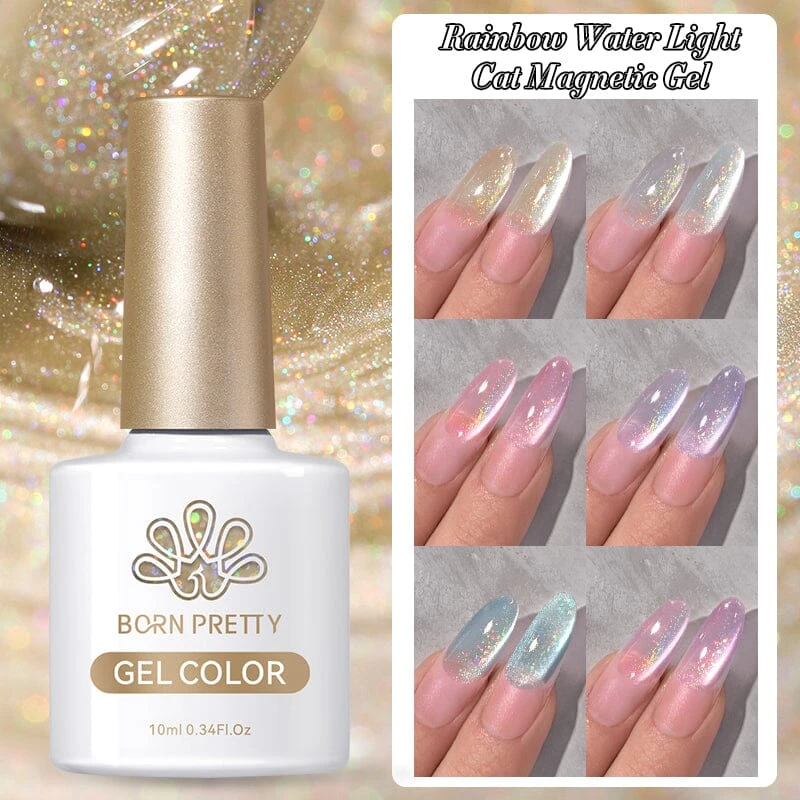 Water Light Rainbow Cat Magnetic Gel Polish MY84-MY89 10ml 1 Water Light Rainbow Cat Magnetic Gel Polish MY84-MY89 10ml