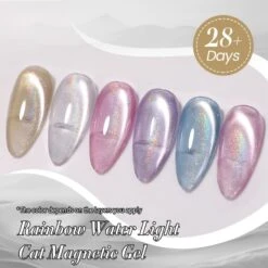 Water Light Rainbow Cat Magnetic Gel Polish MY84-MY89 10ml 18 Water Light Rainbow Cat Magnetic Gel Polish MY84-MY89 10ml -Born Pretty Salon 59708 ZI 2