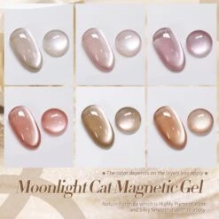 6 Colors Moonlight Cat Magnetic Gel Polish Set 7ml -Born Pretty Salon 59711 ZI 1
