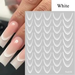 No Brand 3D Gradient French Line Nail Stickers -Born Pretty Salon 59742 SXA 1