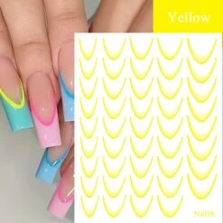 No Brand 3D Gradient French Line Nail Stickers -Born Pretty Salon 59742 SXA 5