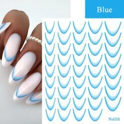 No Brand 3D Gradient French Line Nail Stickers -Born Pretty Salon 59742 SXA 6