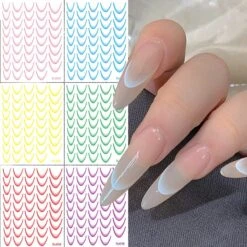 No Brand 3D Gradient French Line Nail Stickers -Born Pretty Salon 59742 ZHU 13