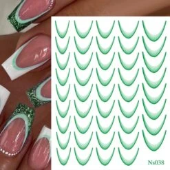 No Brand 3D Gradient French Line Nail Stickers -Born Pretty Salon 59742 ZHU 7