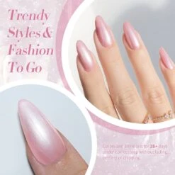 Shimmery Pearl Gel Polish Ballet Slipper 15ml -Born Pretty Salon 59758 ZI 3