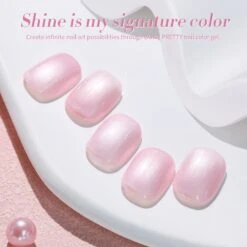 Shimmery Pearl Gel Polish Ballet Slipper 15ml -Born Pretty Salon 59758 ZI 8