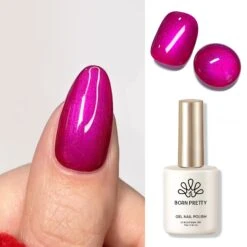 Purple Fuchsia Flame Shimmery Pearl Gel Polish 15ml -Born Pretty Salon 59760 ZHU 4