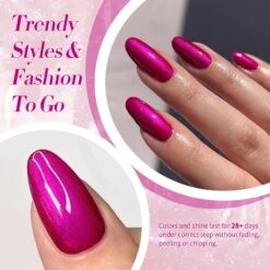 Purple Fuchsia Flame Shimmery Pearl Gel Polish 15ml -Born Pretty Salon 59760 ZI 3