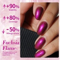 Purple Fuchsia Flame Shimmery Pearl Gel Polish 15ml -Born Pretty Salon 59760 ZI 4