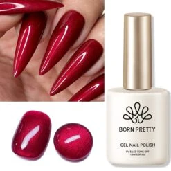 Red Scarlet Ruby Shimmery Pearl Gel Polish 15ml