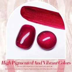 Red Scarlet Ruby Shimmery Pearl Gel Polish 15ml -Born Pretty Salon 59761 ZI 1