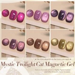 6 Colors Cat Magnetic Gel Polish Set Mystic Twilight 7ml -Born Pretty Salon 59786 ZI 1