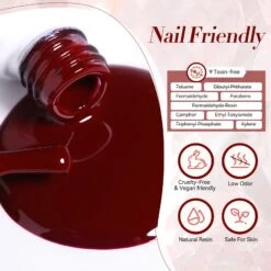 6 Colors Red Gel Polish Set Berry Wine Series 7ml -Born Pretty Salon 59804 ZI 5