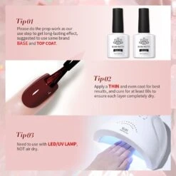 6 Colors Red Gel Polish Set Berry Wine Series 7ml -Born Pretty Salon 59804 ZI 6