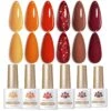 6 Colors Gel Polish Set Honey Caramel 7ml