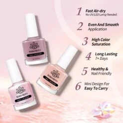 6 Colors Nude Pink Nail Polish Set 10ml -Born Pretty Salon 59830 ZI 3